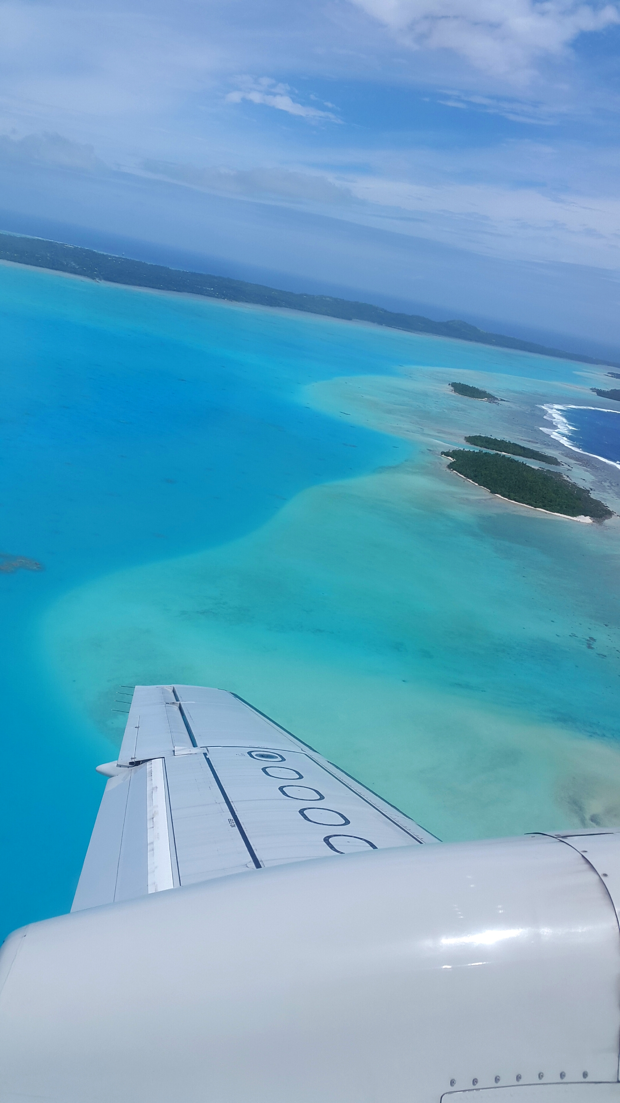 Flygresan mellan Rarotonga och AItutaki var en höjdare